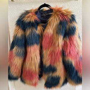 Fabulous Furs Blue and Pink Varsity Jacket